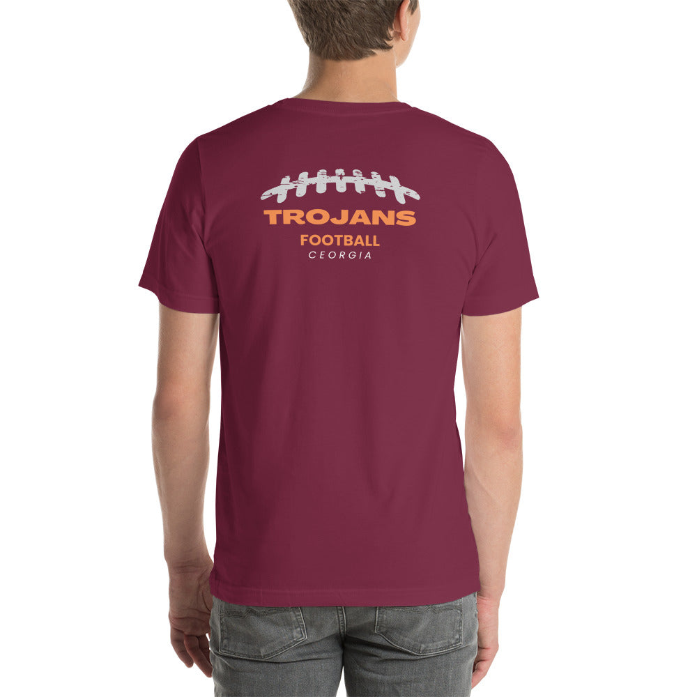 Coffee Trojan Football Bella Canvas Unisex T-Shirt