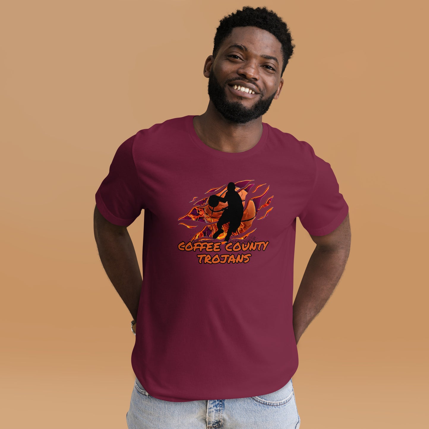 Coffee County Trojan Basketball Bella Canvas Unisex T-Shirt