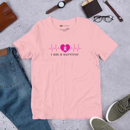 Fight Breast Cancer Shirt, Pink Cancer Ribbon Shirt, I'm A Survivor, Cancer Support Shirt, Breast Cancer Awareness Tee