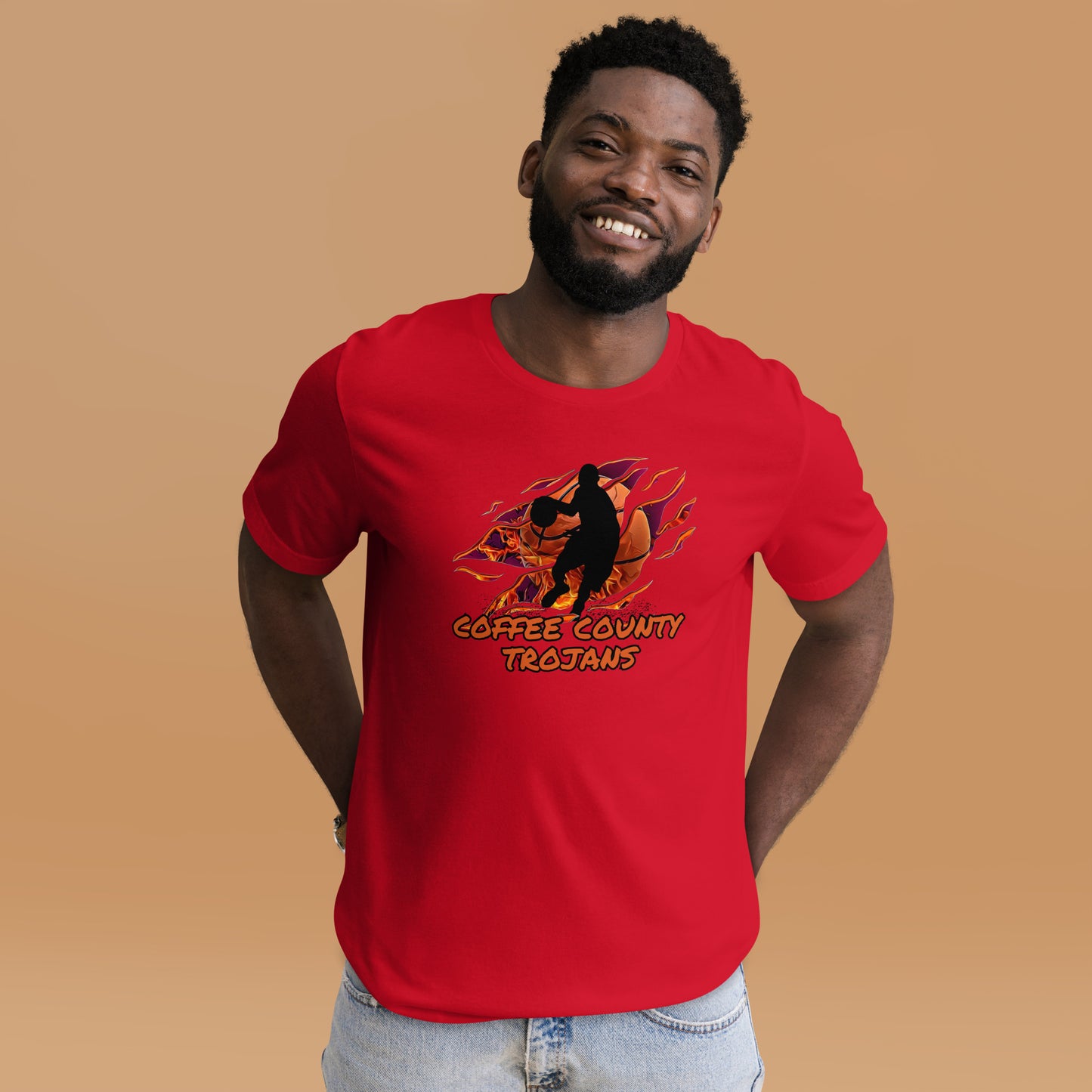 Coffee County Trojan Basketball Bella Canvas Unisex T-Shirt