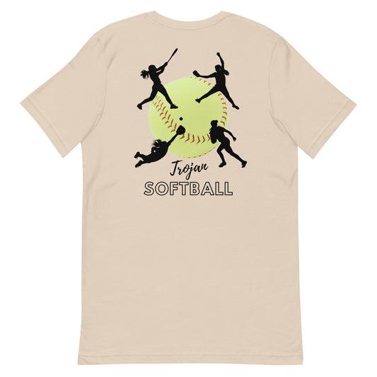 Trojan Softball Unisex Bella Canvas T-Shirt (Lighter Colors)