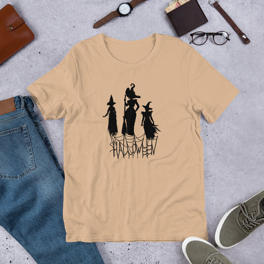 Halloween Three Witches Bella Canvas Unisex Tee