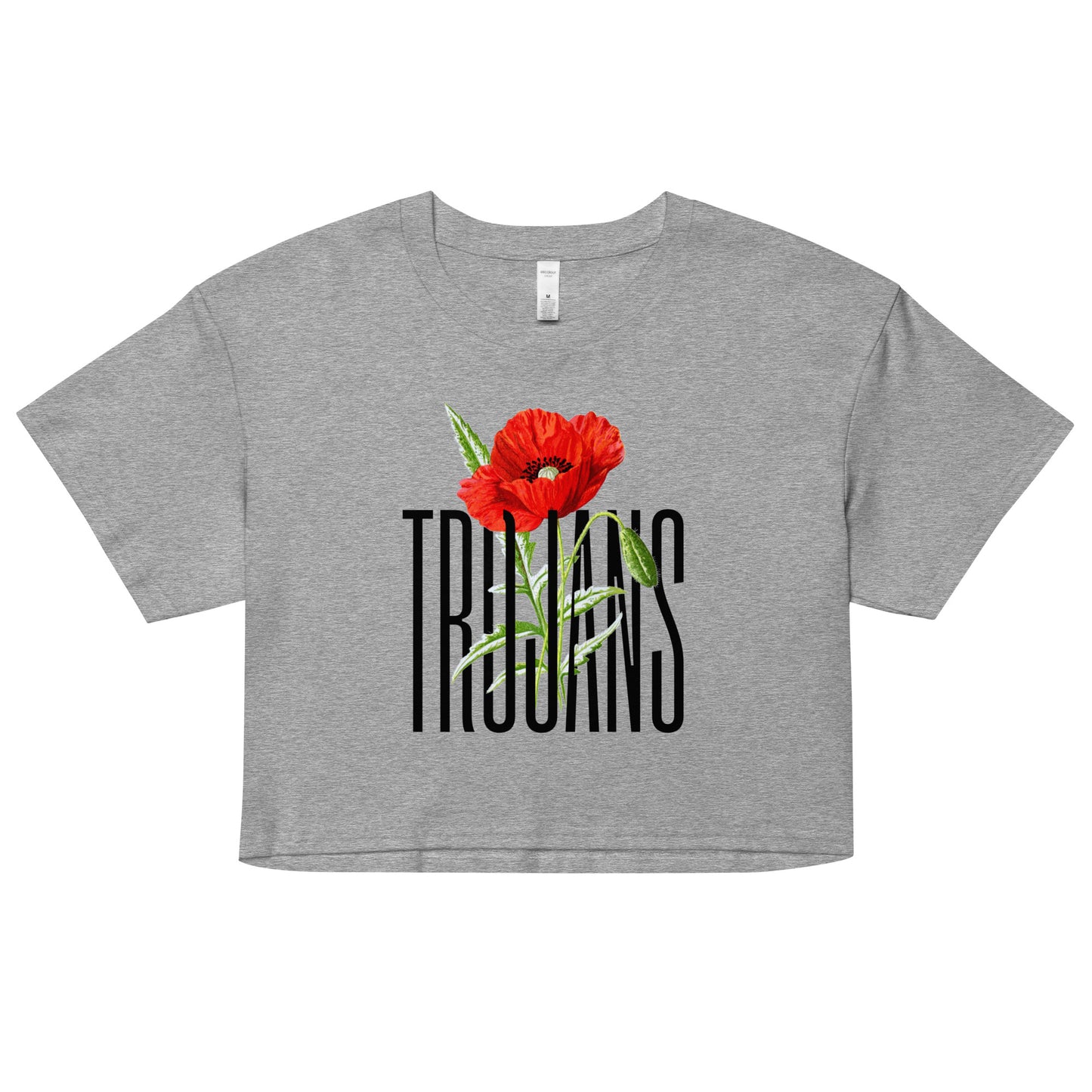 Trojan Poppy Women’s Crop Top T-Shirt