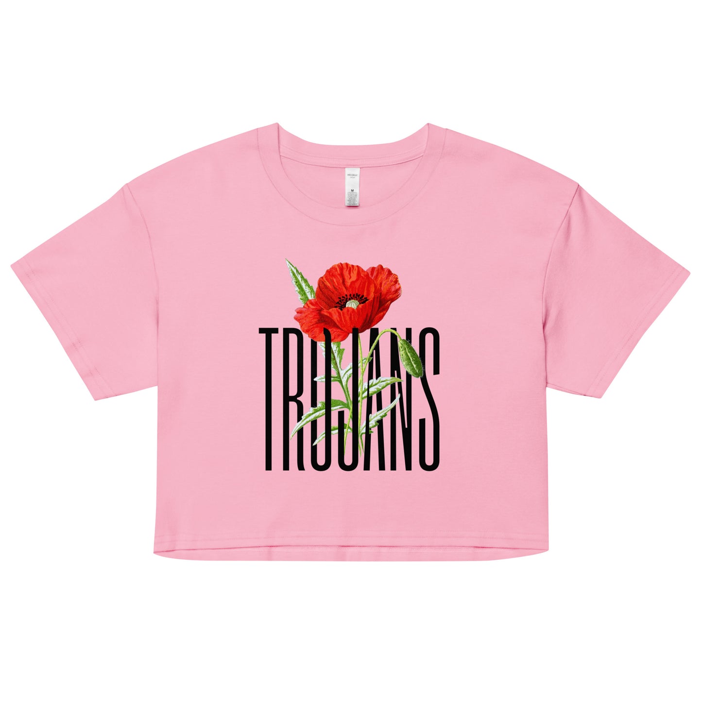 Trojan Poppy Women’s Crop Top T-Shirt