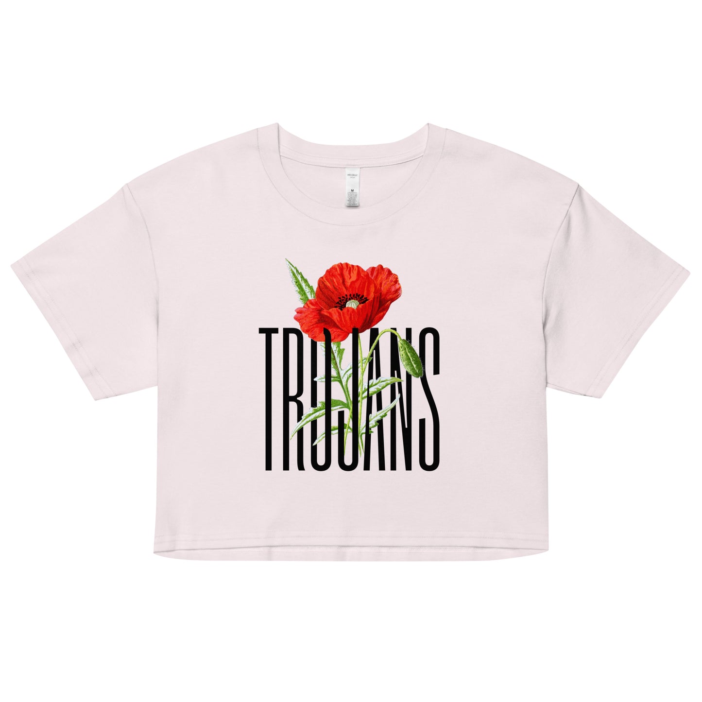 Trojan Poppy Women’s Crop Top T-Shirt