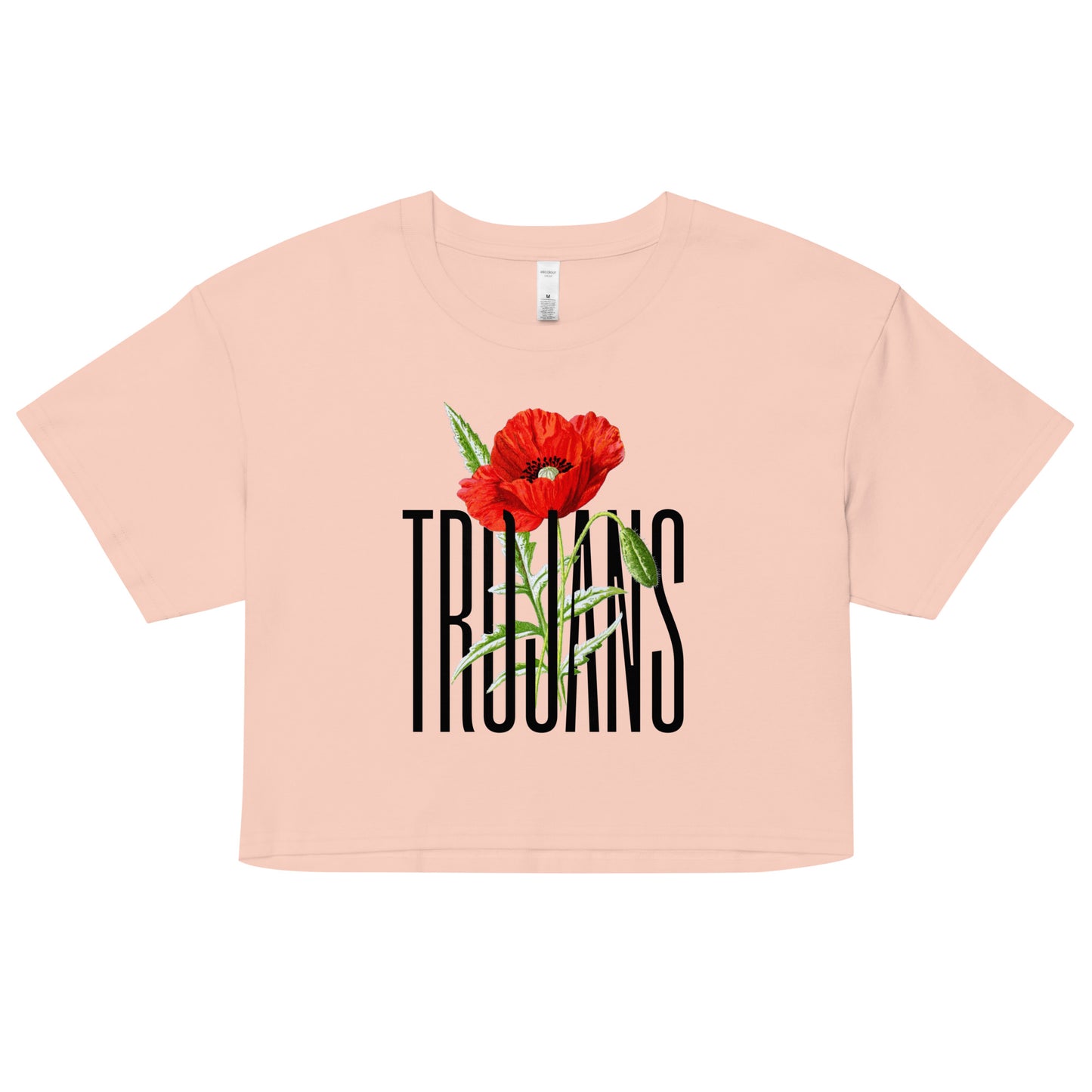 Trojan Poppy Women’s Crop Top T-Shirt