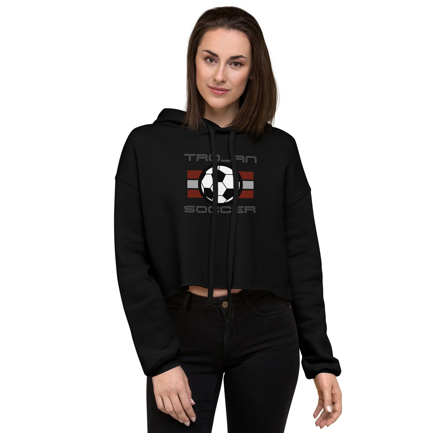 Trojan Soccer Cropped Hoodie