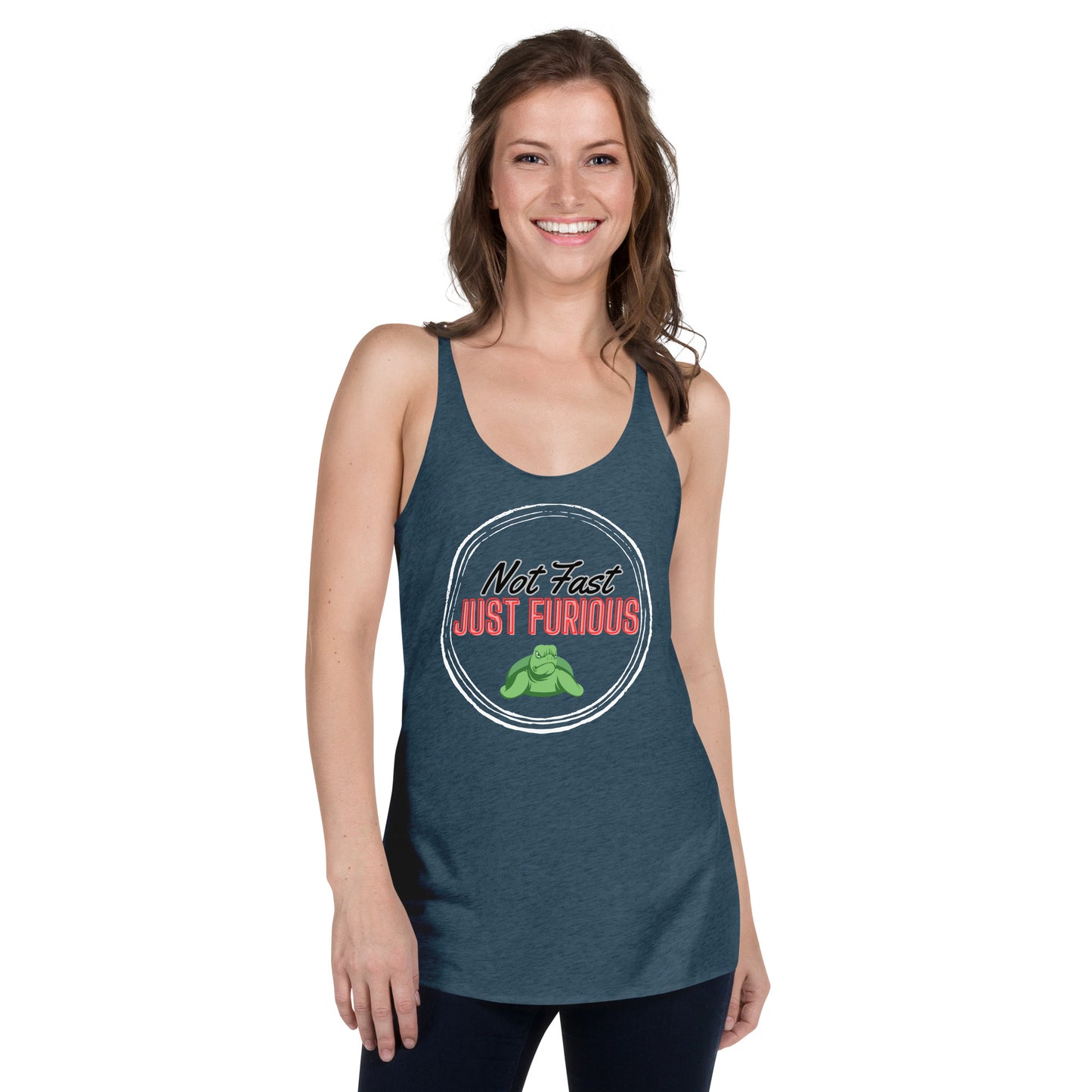 Crossfit Team Name Not Fast Just Furious Women's Racerback Tank