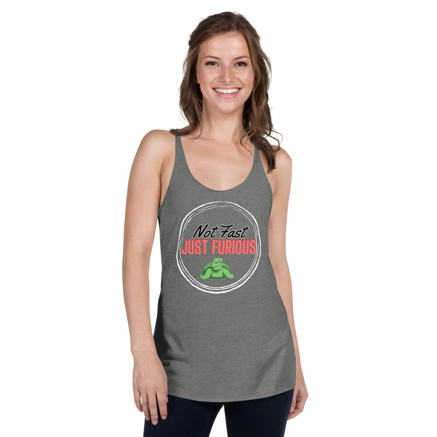 Crossfit Team Name Not Fast Just Furious Women's Racerback Tank