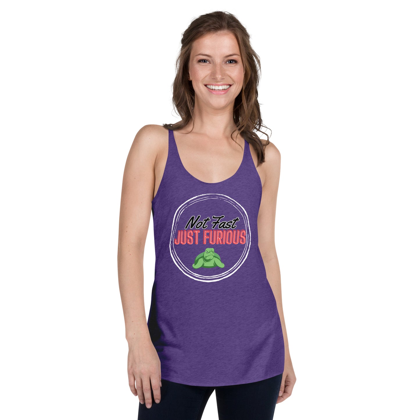 Crossfit Team Name Not Fast Just Furious Women's Racerback Tank