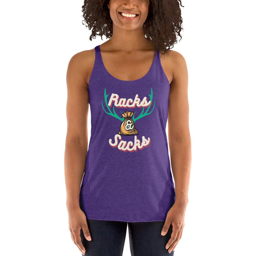 Crossfit Team Name Racks & Sacks Women's Racerback Tank