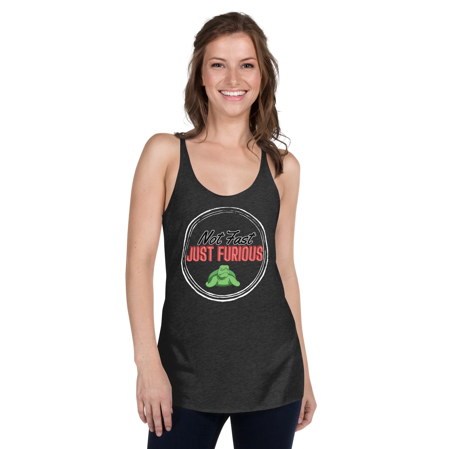 Crossfit Team Name Not Fast Just Furious Women's Racerback Tank