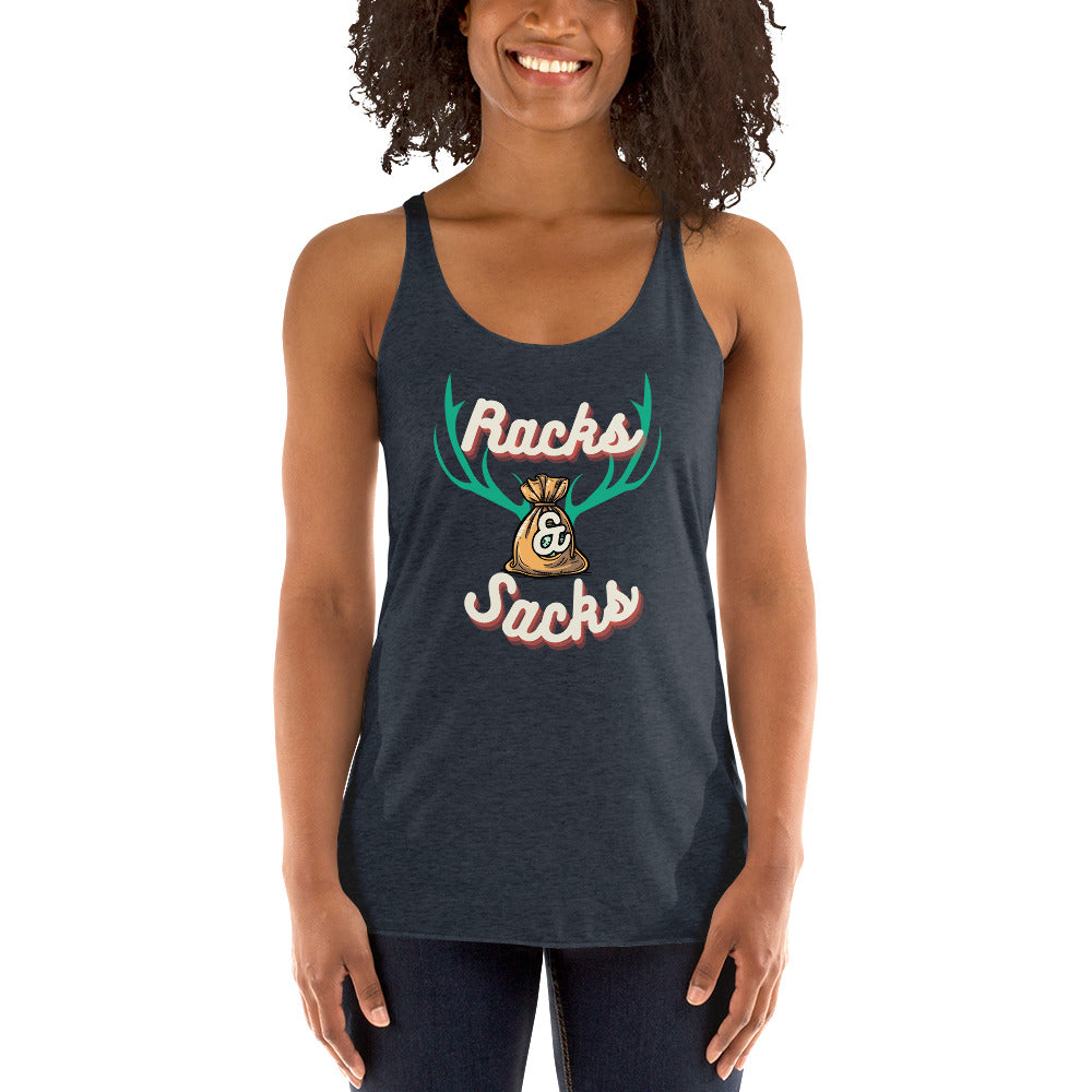 Crossfit Team Name Racks & Sacks Women's Racerback Tank