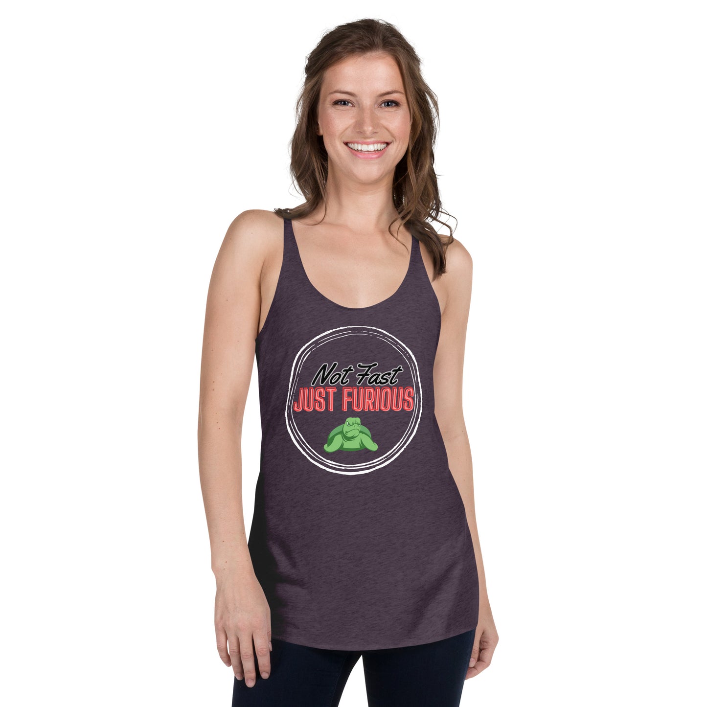 Crossfit Team Name Not Fast Just Furious Women's Racerback Tank