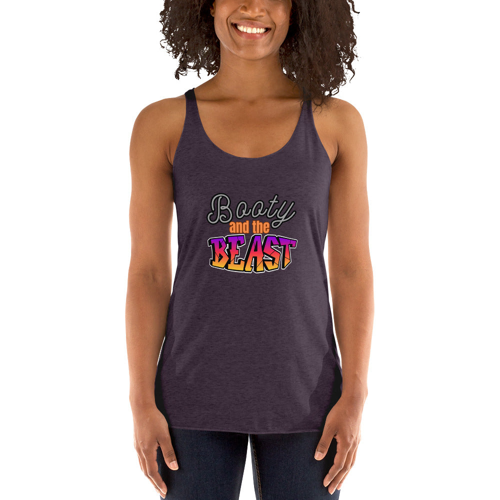 Crossfit Team Name Booty and the Beast Women's Racerback Tank