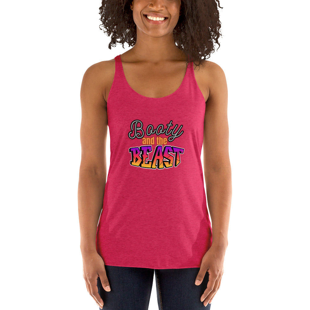 Crossfit Team Name Booty and the Beast Women's Racerback Tank