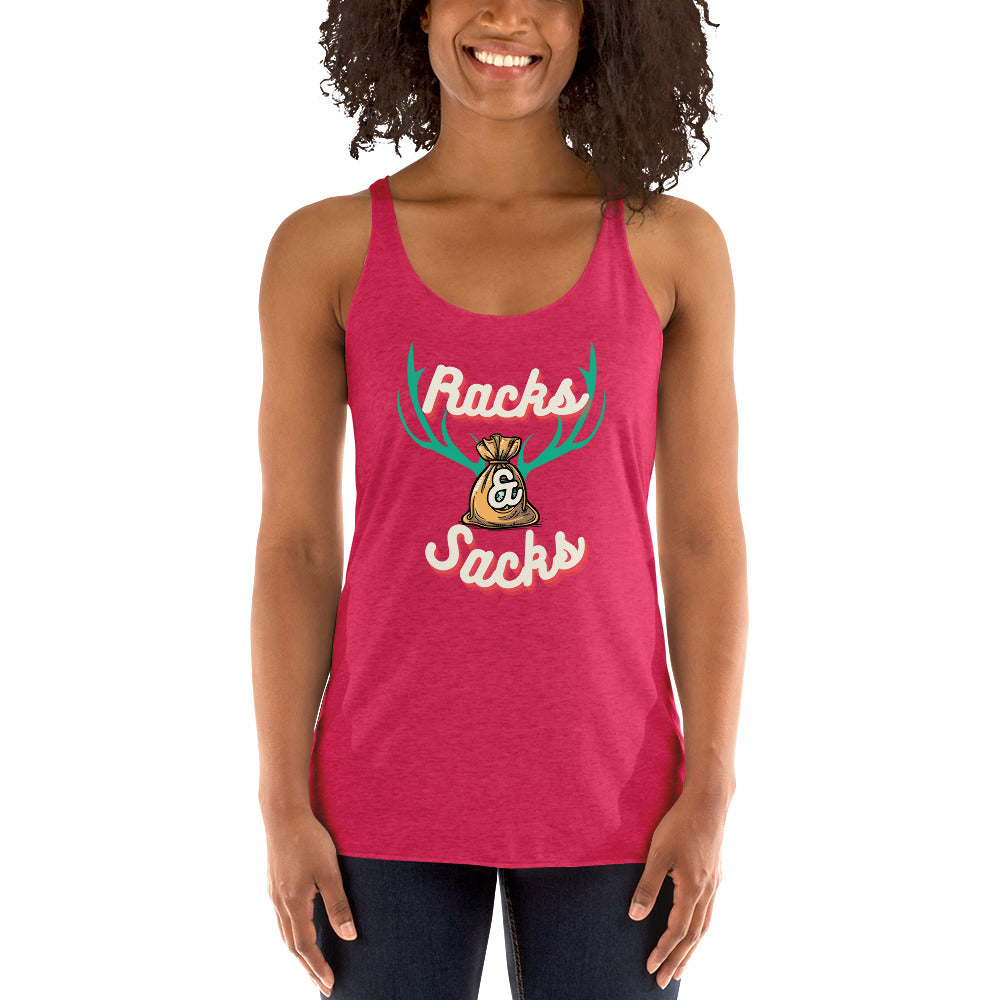 Crossfit Team Name Racks & Sacks Women's Racerback Tank