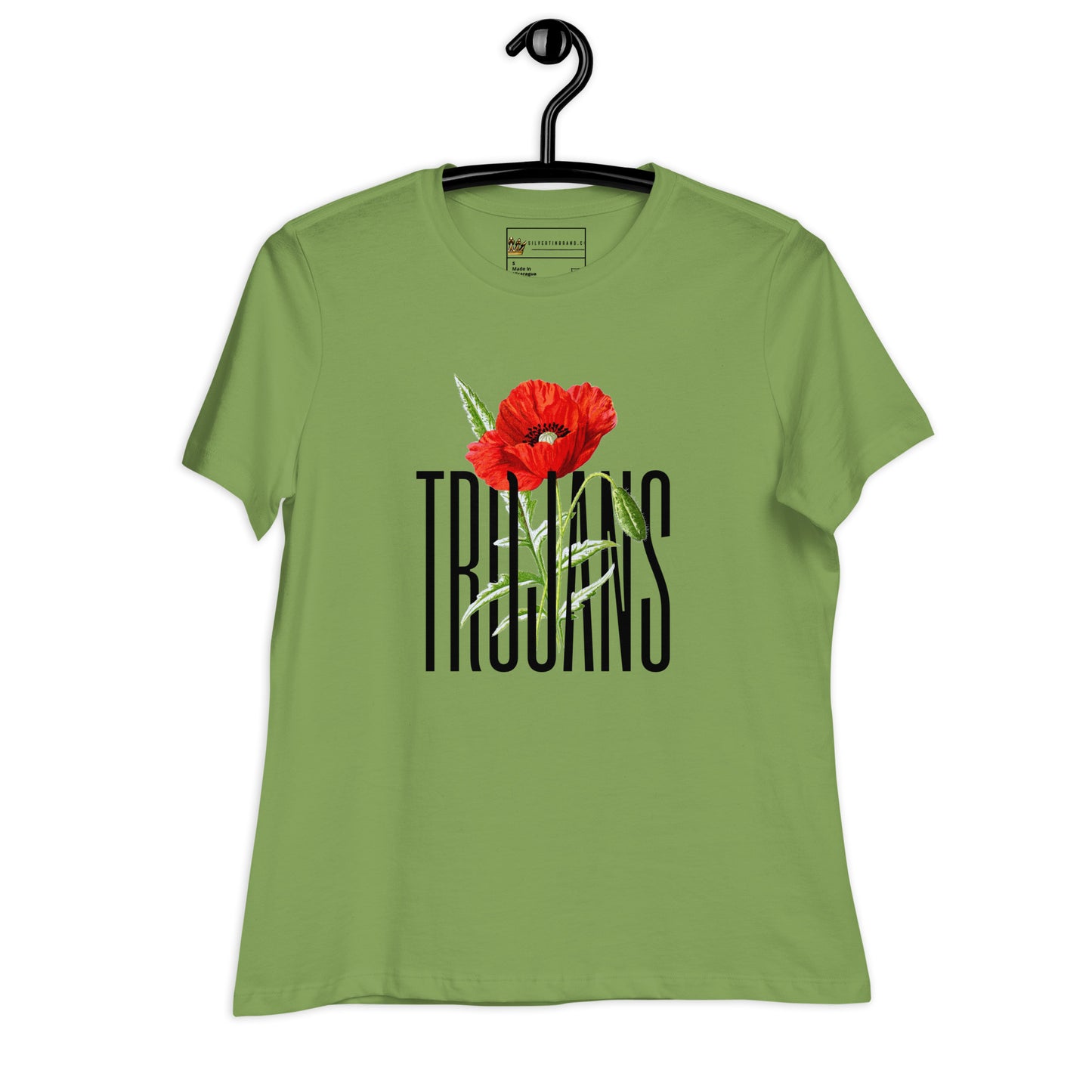 Trojan Coffee Women's Relaxed Bella Canvas T-Shirt-Poppy