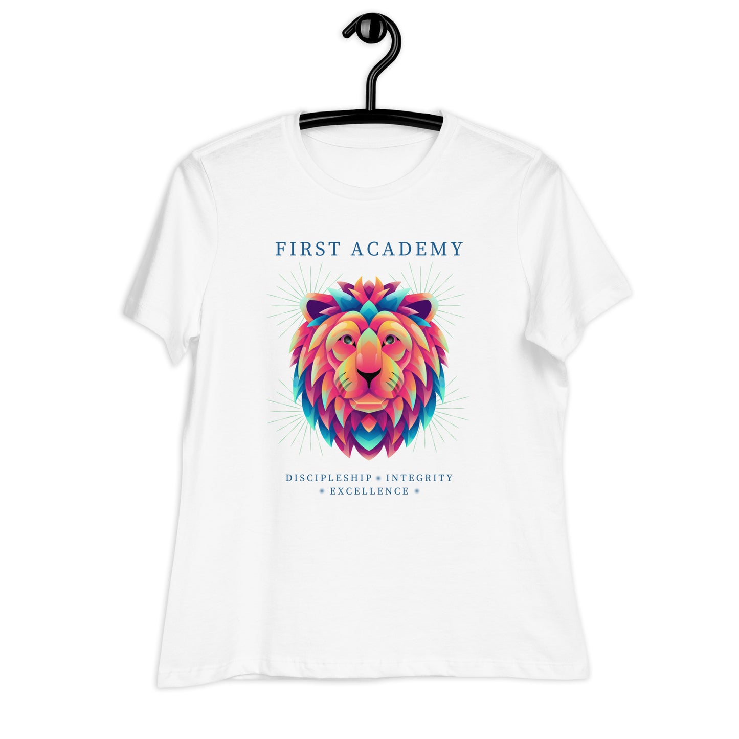 First Academy Lions Bella Canvas Women's Relaxed School T-Shirt