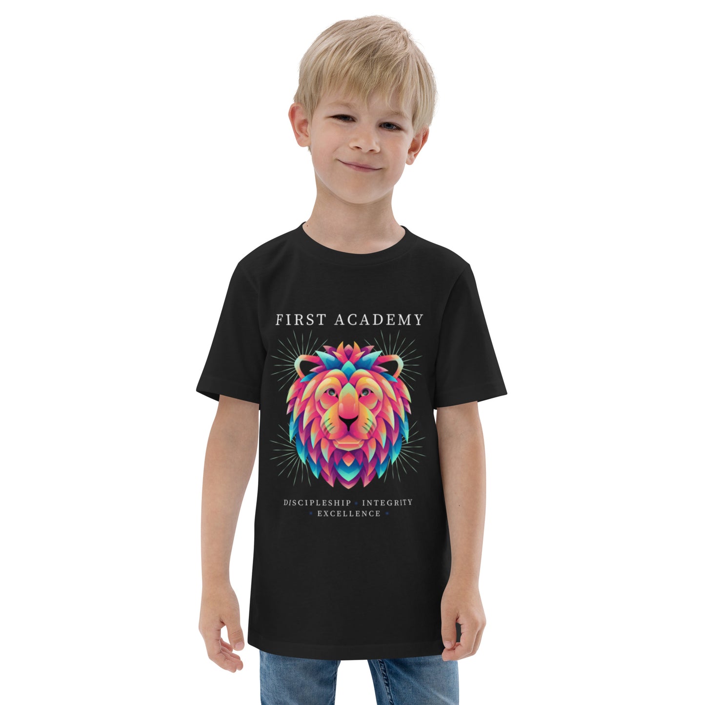 Youth School First Academy Lions Jersey T-Shirt