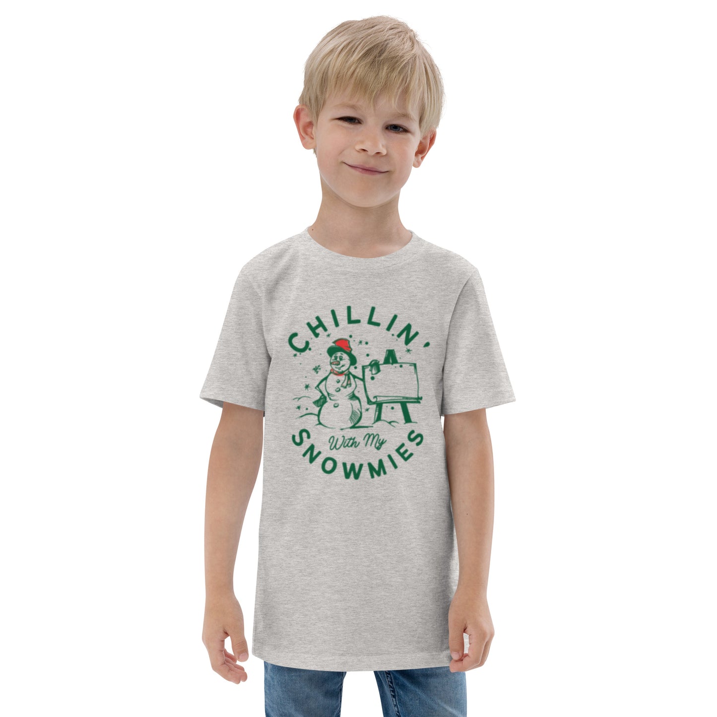 Youth Christmas Chillin' Snowman Jersey T-Shirt