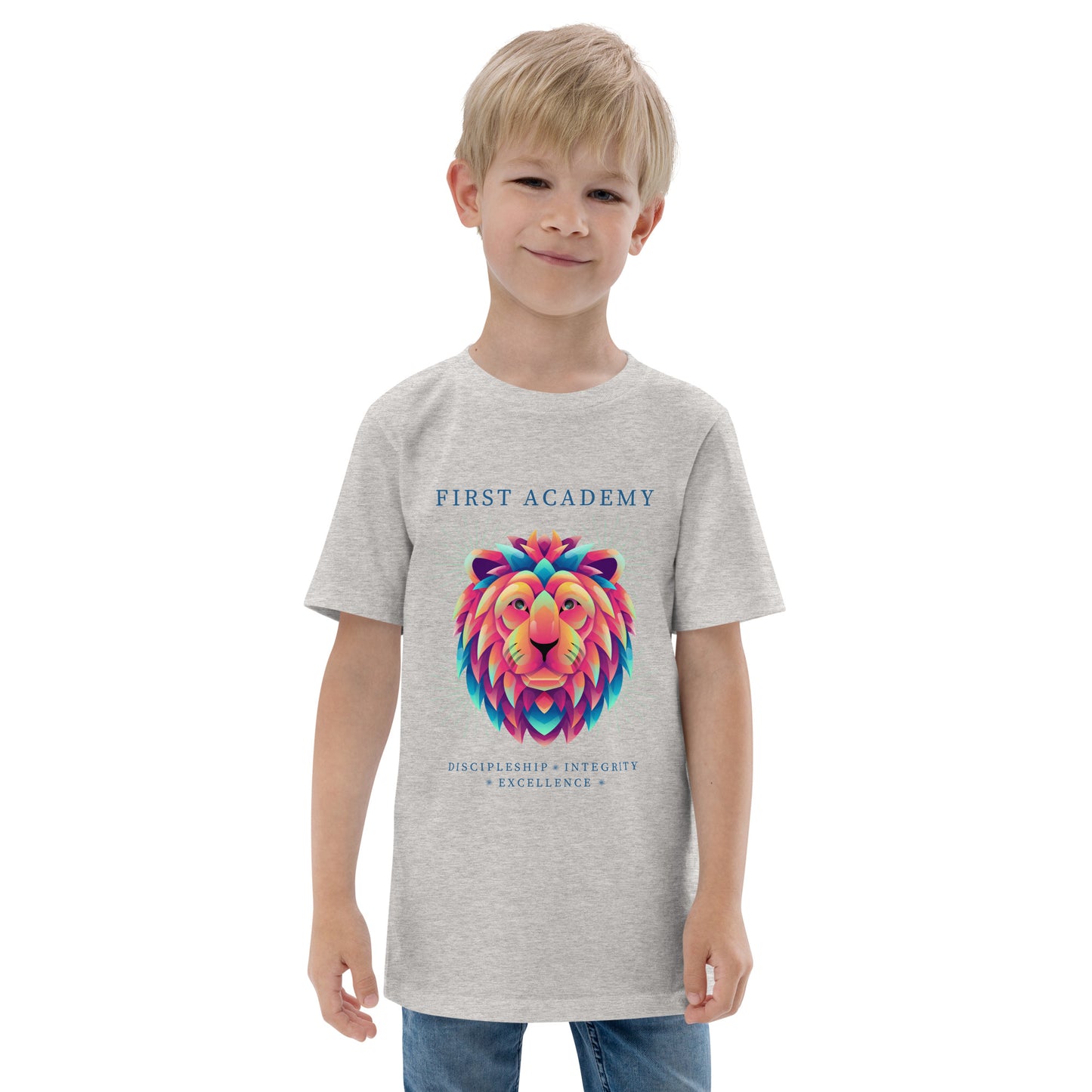 Youth School First Academy Lions Jersey T-Shirt